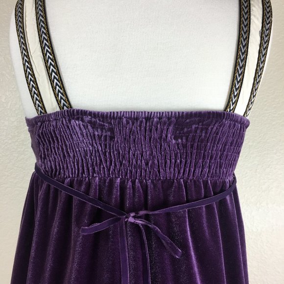 Free People Purple Amethyst Velvet Boho Dress - Picture 6 of 7